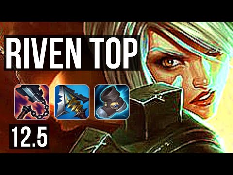 RIVEN vs KAYLE (TOP) | 12/0/3, 11 solo kills, 1.8M mastery, Legendary | EUW Master | 12.5