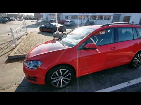 2017 Red Volkswagen Golf SportWagen