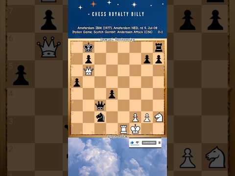 Hans Bohm vs Samuel Reshevsky. Amsterdam IBM (1977)#chessroyaltybilly #chess #quickcheckmate #shorts