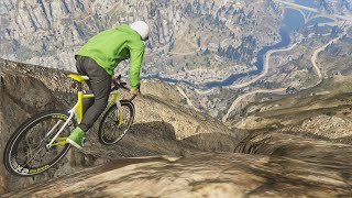 HUGE MOUNTAIN CYCLE JUMP!(GTA 5 Funny Moments)