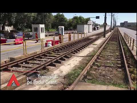 Stiri Mediafax 12 August - Tramvaiul 41 va funcționa pe un singur fir, pe Podul Grant