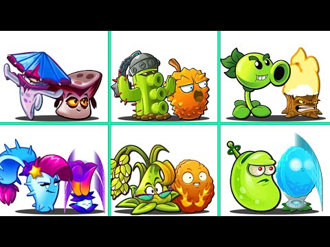 PvZ2 6 Plant Pairs vs Zombie Team Battlez - Which Plant Team is Best ?