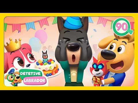 Dobie Aniversariante 🎂 Historinha Engraçada do Detetive Labrador 🔍 Compilação 🎬