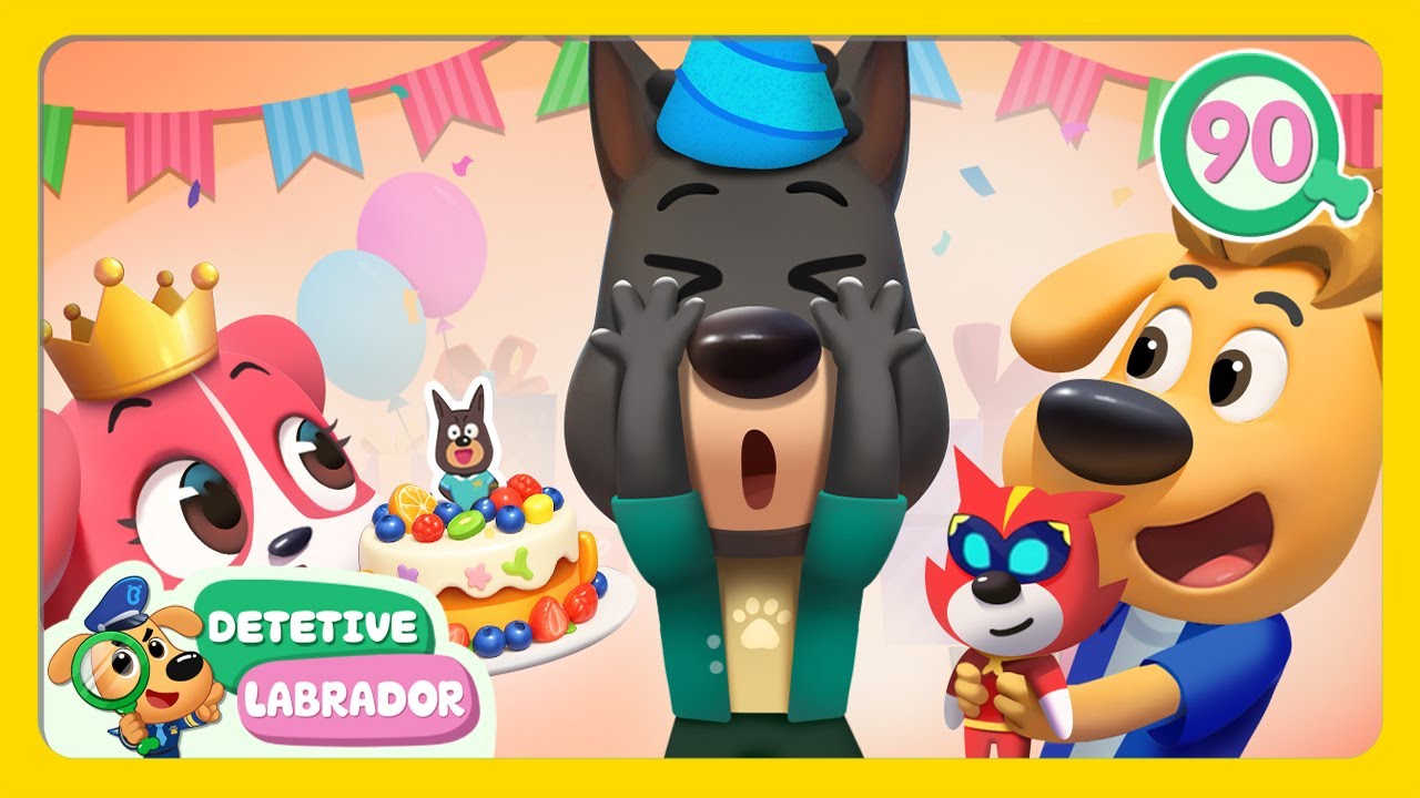 Dobie Aniversariante 🎂 Historinha Engraçada do Detetive Labrador 🔍 Compilação 🎬