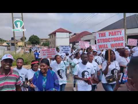 WATCH: Odeneho Kweku Appiah Leads Supporters Through Kumasi Before NPP Vetting