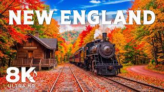 New England Autumn 8K UHD 🇺🇸 | The World's Most Beautiful Fall Colors