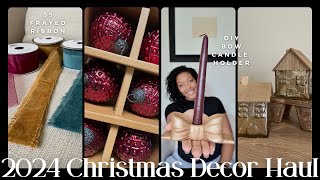 CHRISTMAS HOME DECOR HAUL 2024 | HOMEGOODS | HOBBY LOBBY | TARGET + DIY CHRISTMAS DECOR