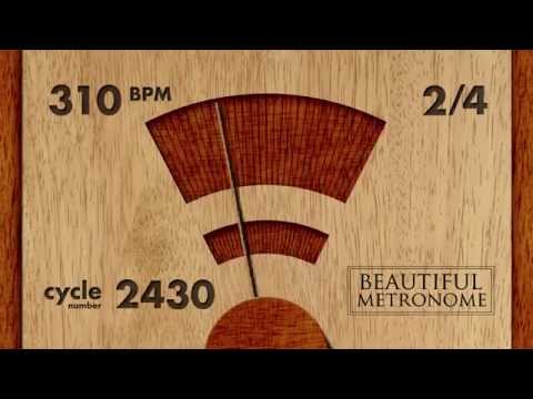310 BPM 2/4 Wood Metronome HD