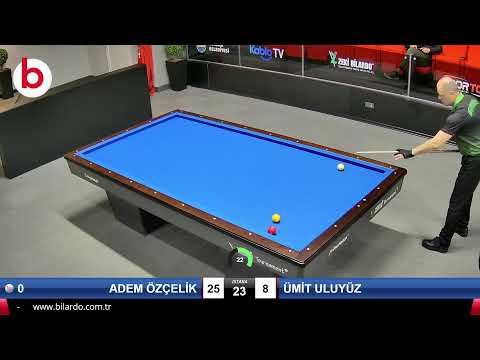 ADEM ÖZÇELİK & ÜMİT ULUYÜZ Bilardo Maçı - 2022 1.LİG PLAY-OFF-1.TUR