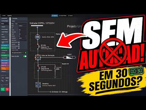 ⚡ Você Gera Diagrama Unifilar Solar em 30 Segundos – SEM AutoCAD