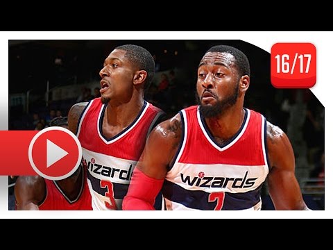 John Wall & Bradley Beal Full PS Highlights vs Raptors (2016.10.21) - 34 Pts, 20 Ast Total