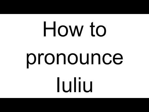 How to Pronounce Iuliu (Romanian)