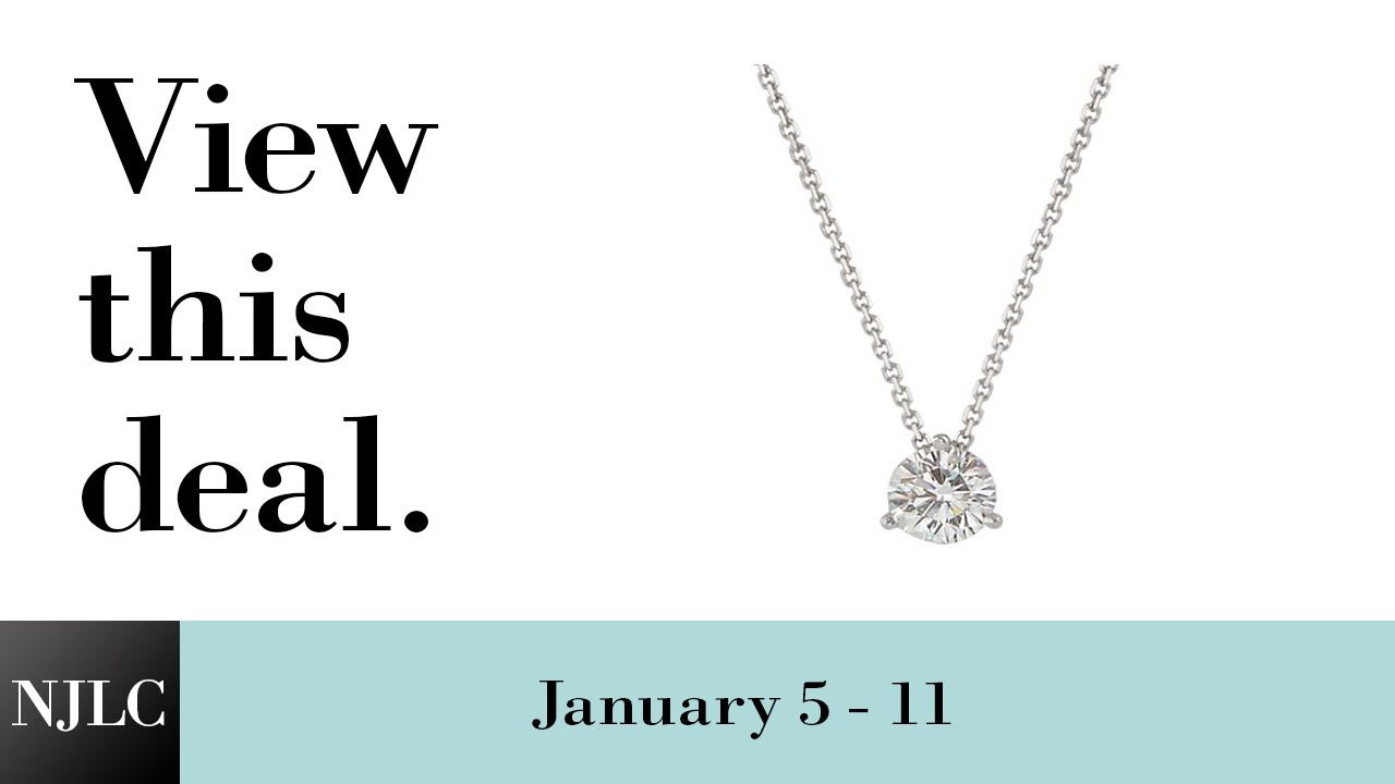 Deal of the Week: White Gold Diamond Solitaire Necklace