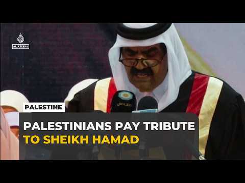 Palestinians pay tribute to the legacy of Qatar's Father Emir, Sheikh Hamad bin Khalifa Al Thani