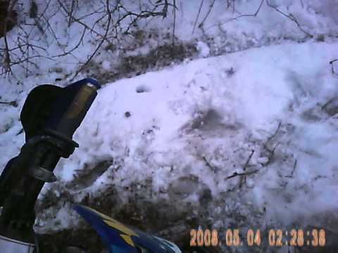 Yamaha YZF 426cc Driving in Snowy Roads