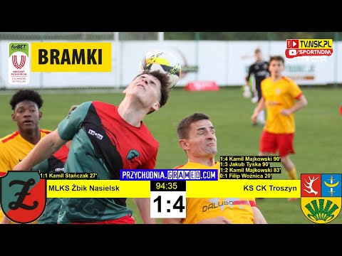 tv.nsk.pl [bramki] MLKS Żbik Nasielsk - KS CK Troszyn 1:4 (1:1) 2022-10-19 g. 15:30 Finał OPP MZPN