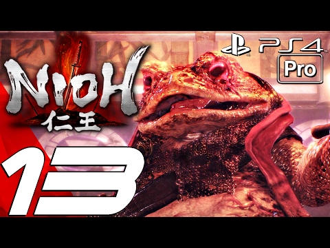 Nioh - Gameplay Walkthrough Part 13 - Giant Toad Boss Fight & Giant Onryoki Boss (PS4 PRO)