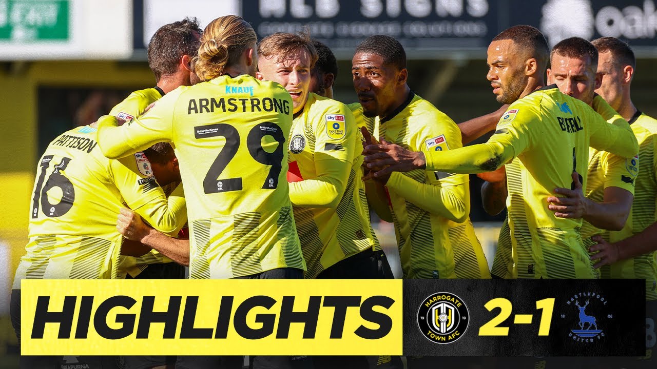 Harrogate Town vs Hartlepool United highlights