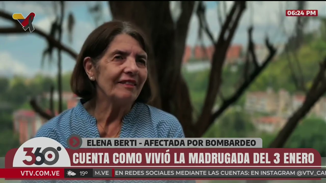 Elena Berti contó cómo su casa fue destruida en La Boyera por bombardeo de EEUU