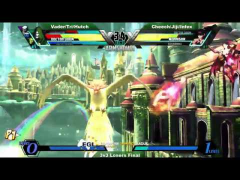 Vader/Tricerabortion/Hutch vs Cheech/Jiji/Infexious - losers final EGL 8 UMVC3 3v3