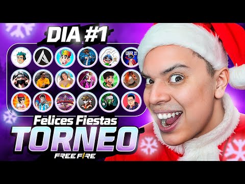 ¡DIA 1: TORNEO DE YOUTUBERS DE FREE FIRE 🔥❄️ FELICES FIESTAS ❄️🔥 ALAK - TINCA - CUÑADO - BOOM - JACO