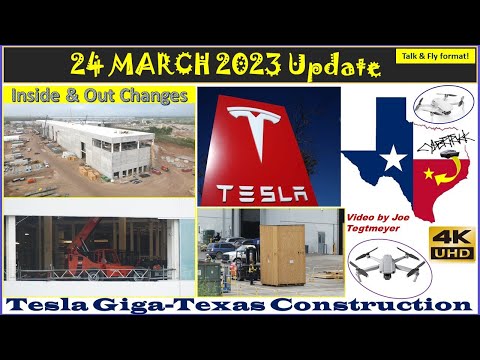 South Changes, West Trees, Die Shop Walls & East Earthwork! 24 March 2023 Giga Texas Update(10:35AM)