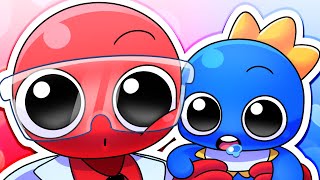 RAINBOW FRIENDS | ❤RED vs BLUE🍼 - BABY MUKBANG👶 - Roblox Animatiom