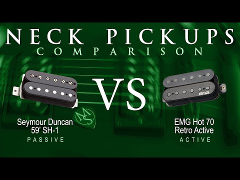 Seymour Duncan 59' SH-1 vs EMG HOT 70 RETRO ACTIVE - Neck Pickup Guitar Tone Comparison Demo