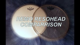 Video thumbnail for Remo Resonance Head Test Ambassador Clear vs Ambassador Coated by Matthias Knorr