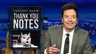 Thank You Notes: UConn's Mascot, Pigeons | The Tonight Show Starring Jimmy Fallon