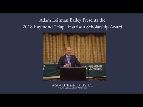 Adam Leitman Bailey Presents the 2018 Raymond “Hap” Harrison Scholarship Award testimonial video thumbnail