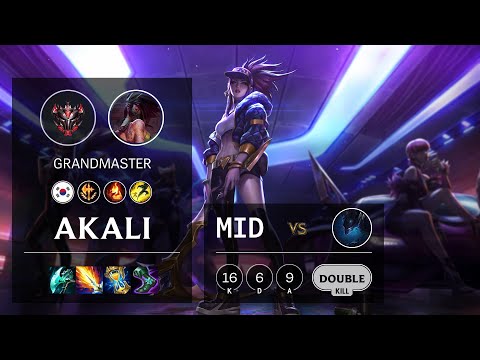 Akali Mid vs Nocturne - KR Grandmaster Patch 11.5
