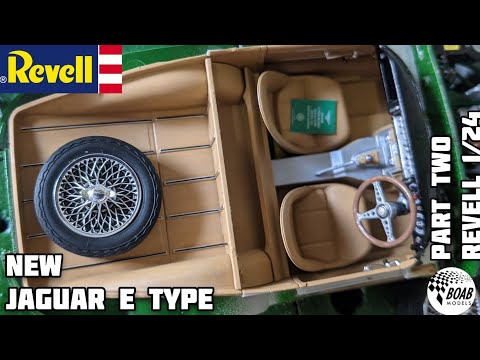Jaguar E type by Revell 1/24 - Part 2 - New Tool! - Building the interior and wire wheels