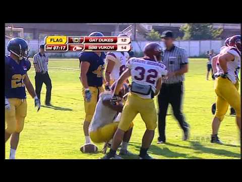 Serbian BOWL XI: GAT Novi Sad Dukes -  SBB Vukovi Beograd 25-23 2nd QTR