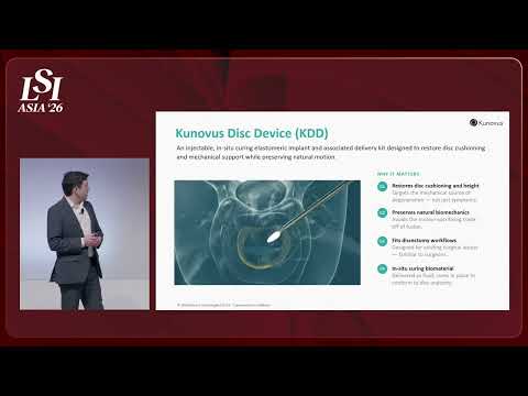 Joshua Glass, Kunovus Technologies - Lumbar Intervertebral Disc Preservation Implants | LSI Asia '26