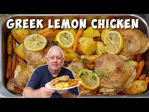 GREEK-Style LEMON Chicken Thighs with Roast Potatoes