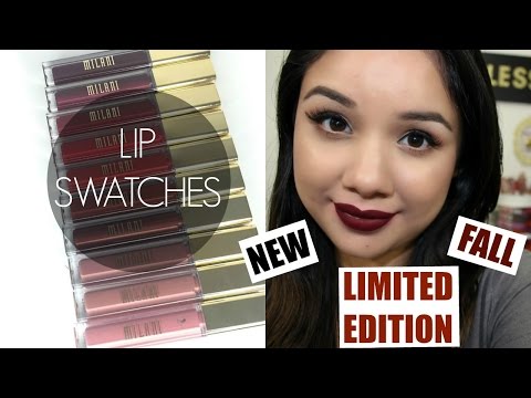 NEW FALL Milani Amore Matte Lip Creme Lip Swatches | Limited Edition Video