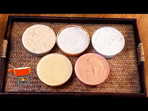 Fondue Soßen/Raclette Soßen/ leckere 5 Dips ganz schnell gemacht!