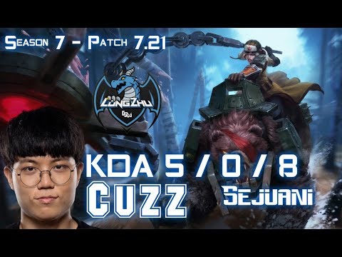 LZ Cuzz SEJUANI vs JARVAN IV Jungle - Patch 7.21 KR Ranked