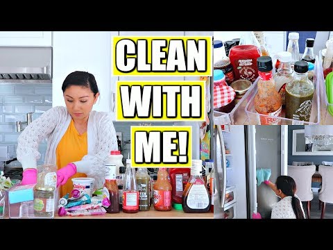 CLEAN WITH ME! | Deep Cleaning + Organizing the Fridge! Video
