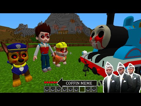 Paw Patrol.EXE VS Thomas.EXE in Minecraft - Coffin Meme