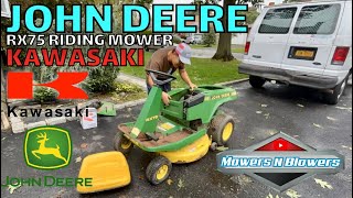 PICKING MY 2ND FREE JOHN DEERE KAWASAKI 9HP RX75 REAR ENGINE RIDING LAWN MOWER RUSTED & DISASSEMBLED