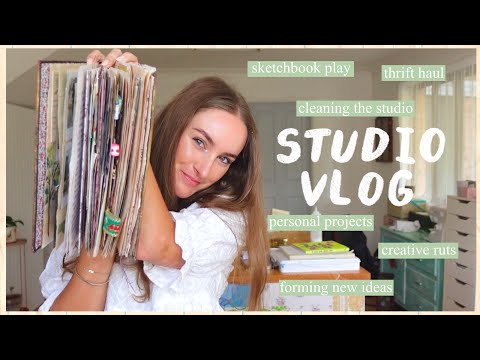 studio vlog  making journals packing orders creating content