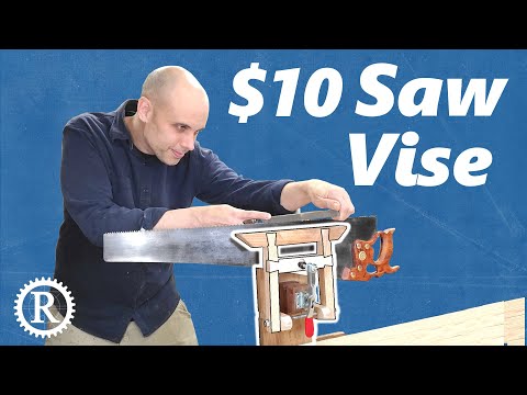 Make a saw vise from scrap-wood.