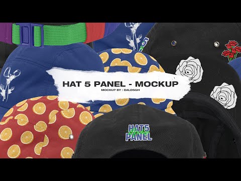 Tutorial Hat 5 Panel - Mockup (Front & Back)