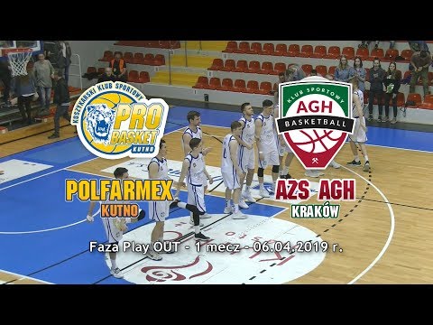 Skrót meczu Polfarmex Kutno - AZS AGH Kraków - 06.04.2019
