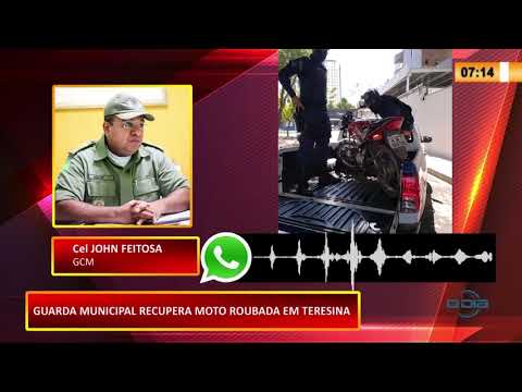 Guarda Civil Municipal de Teresina recupera moto roubada