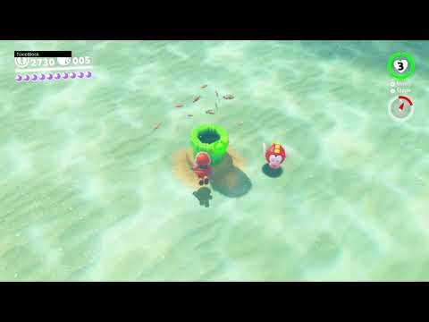 Super Mario Odissey -  Reino Ribereño -  Energiluna 9 - Cuarto oculto del laberinto submarino