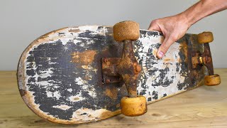 Rust Covered Skateboard Restoration