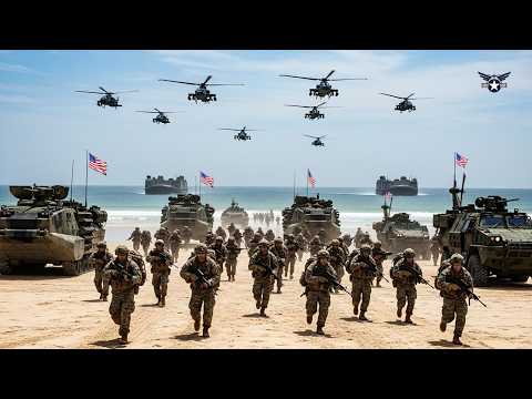 15.000 US-Soldaten der Marine, Luftwaffe und Lands präsentieren eine massive amphibische Operation.